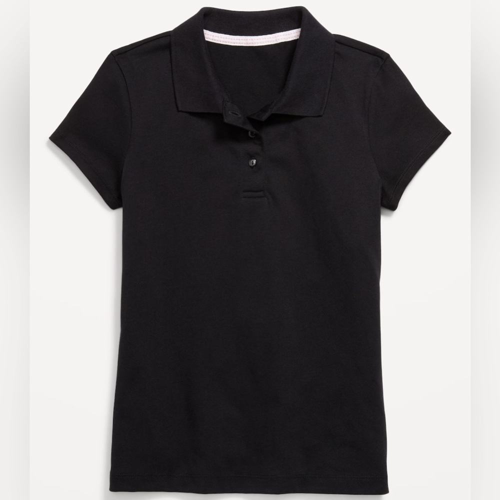 Classic Black Polo Girl Uniform Top